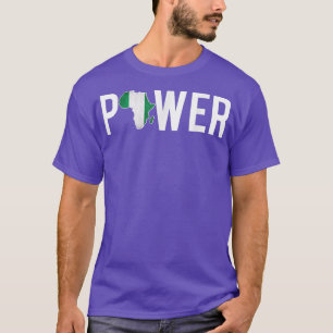 Africa Black African Power Nigeria Map T-shirt