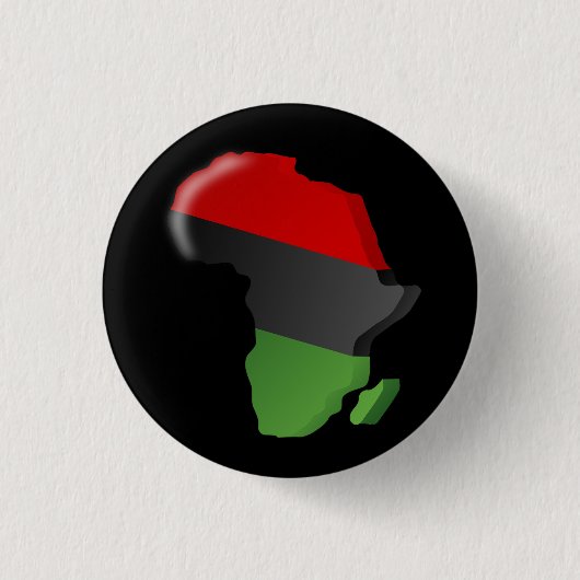 AFRICA BLACK RED GREEN PAN-AFRICANISM RONDE BUTTON 3,2 CM (Voorkant)