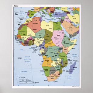 AFRICA CIA MAP 1993 POSTER
