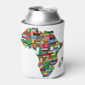 Africa Continent Countries Flags Map Nations Blikjeskoeler (Blikje Voorkant)