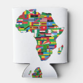 Africa Continent Countries Flags Map Nations Blikjeskoeler (Achterkant)