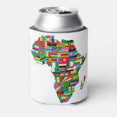 Africa Continent Countries Flags Map Nations Blikjeskoeler (Blikje Achterkant)
