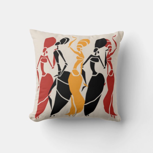 Africa Dancing Dames Kussen (Voorkant)