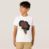 Africa Education is Freedom Library Book Black T-shirt (Voorkant volledig)
