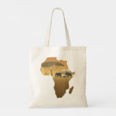 Africa Elephant Map Papa South Animal Big Five Saf Tote Bag (Achterkant)
