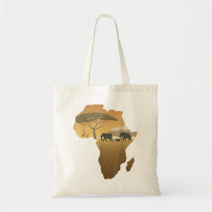 Africa Elephant Map Papa South Animal Big Five Saf Tote Bag