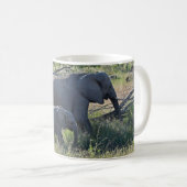 Africa Elephants Moeder Elephant en Baby Koffiemok (Voorkant rechts)