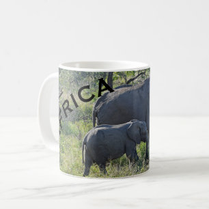 Africa Elephants Moeder Elephant en Baby Koffiemok
