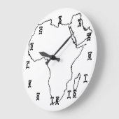 Africa Ethiopian Time - Round (Large Wall)-klok Grote Klok (Hoek)
