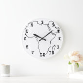 Africa Ethiopian Time - Round (Large Wall)-klok Grote Klok (Huis)