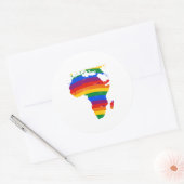 AFRICA GAY PRIDE RONDE STICKER (Envelop)