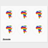 AFRICA GAY PRIDE RONDE STICKER (Vel)