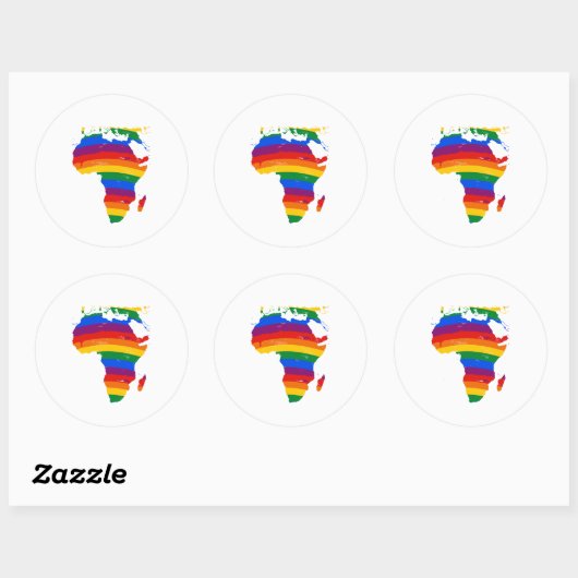 AFRICA GAY PRIDE RONDE STICKER (Vel)