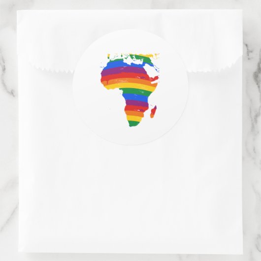 AFRICA GAY PRIDE RONDE STICKER (Tas)