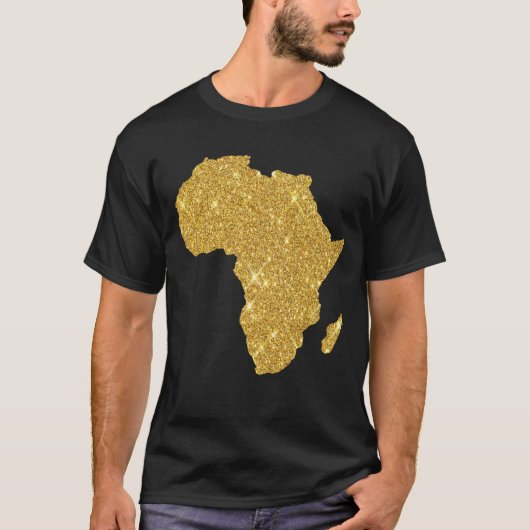 Africa Gold Map T-shirt (Voorkant)