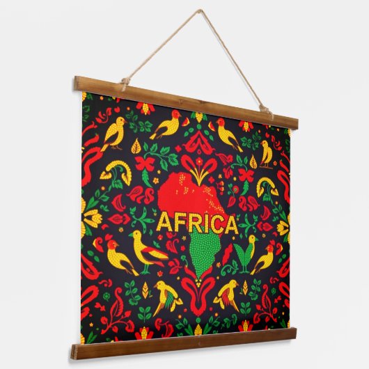 AFRICA Hanging Tapestry Hangend Wandkleed (Gebogen)
