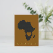 Africa Heart Map Postcard Briefkaart (Staand voorkant)