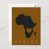 Africa Heart Map Postcard Briefkaart (Voorkant / Achterkant)