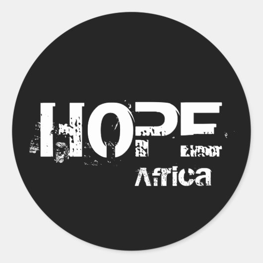 Africa Hope-Sticker Ronde Sticker (Voorkant)