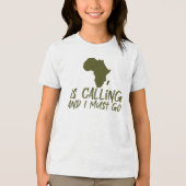 Africa is Calling and I Must Go Graphic Tri-Blend Shirt (Voorkant)