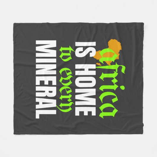 Africa is Home To Every Mineral |  Fleece Deken (Voorkant (Horizontaal))