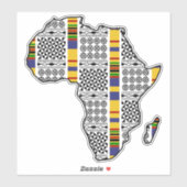 Africa Kente Adinkra Symbol Custom-Cut Vinyl Sticker (Vel)