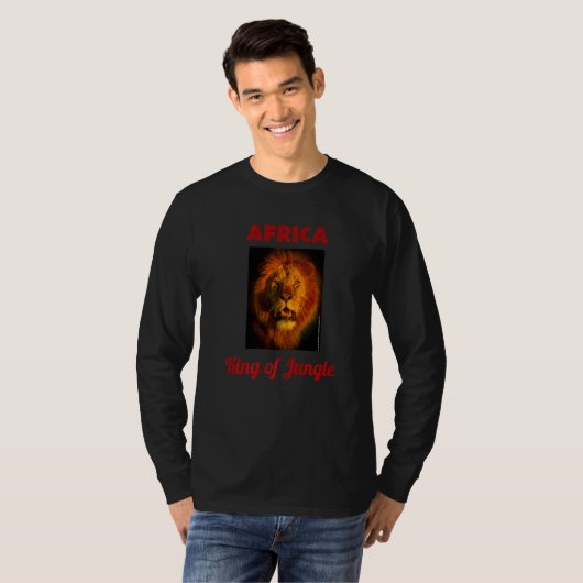 Africa King of the Oerwoud Impressive Lion from Sa T-shirt (Voorkant volledig)