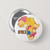 AFRICA-kleurenkaart Ronde Button 5,7 Cm (Voorkant /achterkant)