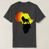 Africa Lion Map Dad South Animals Big Five Safari T-shirt (Design voorkant)