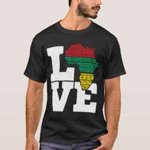 Africa LOVE African Kente Black History Maandjonge T-shirt