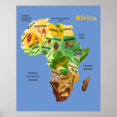 Africa Map artwork Poster (Voorkant)