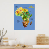 Africa Map artwork Poster (Keuken)