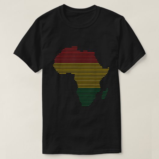 Africa Map Black History Maand BLM Melanin Pride P T-shirt (Design voorkant)
