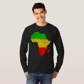 Africa Map Black History Month Afro African Pride  T-shirt (Voorkant volledig)
