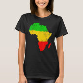 Africa Map Black History Month Afro African Pride  T-shirt (Voorkant)