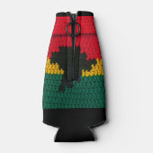 Africa Map Black Red Gold Green African Crochet Flesjeskoeler (Achterkant)