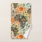 Africa Map Decorative Tribal Elements Pattern Bad Handdoek (Handdoek)