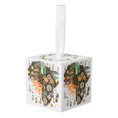 Africa Map Decorative Tribal Elements Pattern Decoratie (Voorkant hoekig)