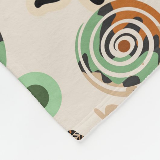 Africa Map Decorative Tribal Elements Pattern Fleece Deken (Hoek)