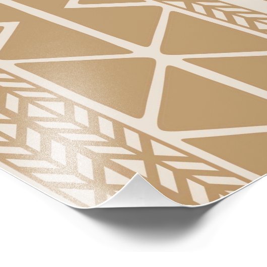 Africa Map Decorative Tribal Elements Pattern Foto Afdruk (Hoek)