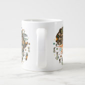 Africa Map Decorative Tribal Elements Pattern Grote Koffiekop (Achterkant)