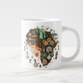 Africa Map Decorative Tribal Elements Pattern Grote Koffiekop (Rechts)