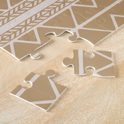 Africa Map Decorative Tribal Elements Pattern Legpuzzel (Zijkant)