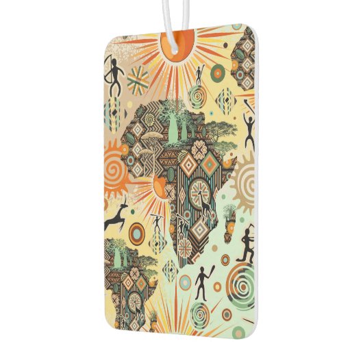 Africa Map Decorative Tribal Elements Pattern Luchtverfrisser (Links)
