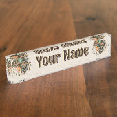 Africa Map Decorative Tribal Elements Pattern Naambordje (Zijkant)