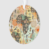 Africa Map Decorative Tribal Elements Pattern Ornament (voorkant)