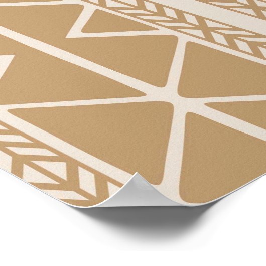 Africa Map Decorative Tribal Elements Pattern Poster (Hoek)