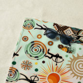 Africa Map Decorative Tribal Elements Pattern Strandlaken (In situ)