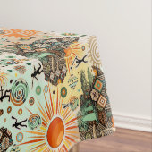 Africa Map Decorative Tribal Elements Pattern Tafelkleed (Voorbeeld)