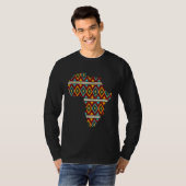 Africa Map Ethnic Dashiki Kente Cool African Ameri T-shirt (Voorkant volledig)